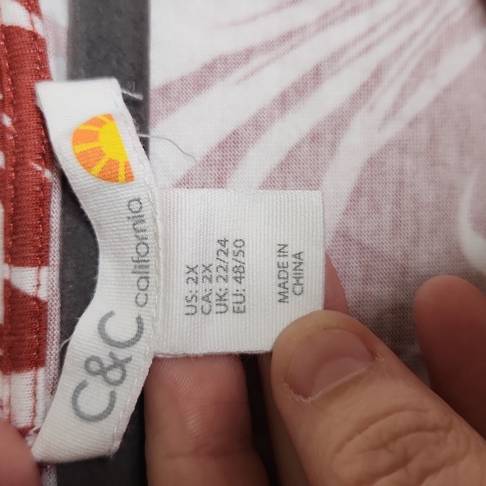 C and C California burnt orange casual dress, size 2X - Picture 2 of 5